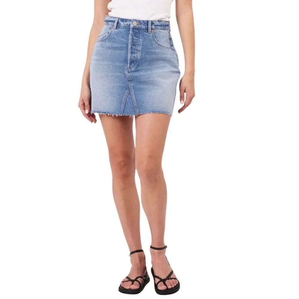 Rolla's Cutoff high waist denim mini skirt size